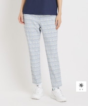 UVカット カラー千鳥アンクルパンツ