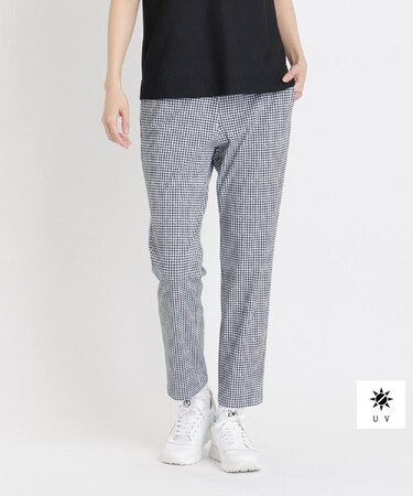 UVカット カラー千鳥アンクルパンツ