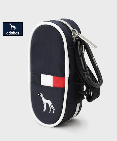 【新レーベル ADABAT NAVY】トリコロールジップボールケース