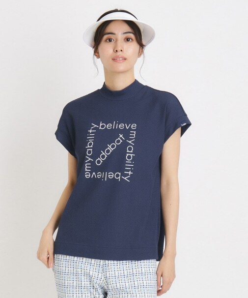 ドライワッフルモックネックT