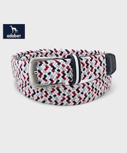【新レーベル ADABAT NAVY】トリコロールメッシュベルト