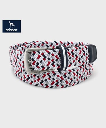 【新レーベル ADABAT NAVY】トリコロールメッシュベルト