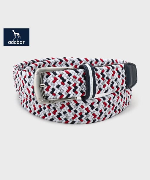 【新レーベル ADABAT NAVY】トリコロールメッシュベルト