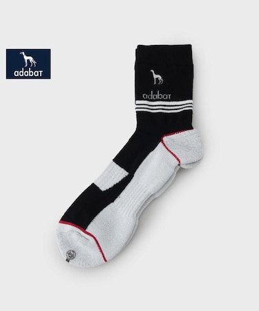 【新レーベル ADABAT NAVY】バイカラーショートソックス