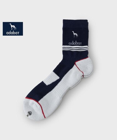 【新レーベル ADABAT NAVY】バイカラーショートソックス