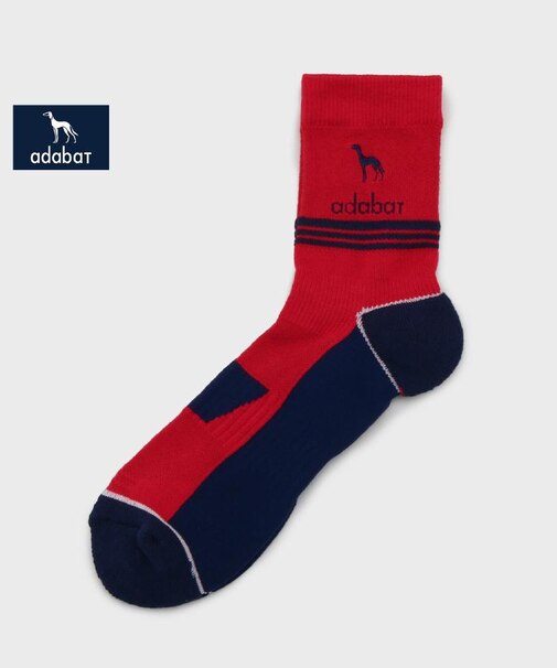 【新レーベル ADABAT NAVY】バイカラーショートソックス