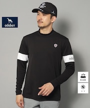 【新レーベル ADABAT NAVY】UVカット/吸水速乾 アームラインモックネックプルオーバー