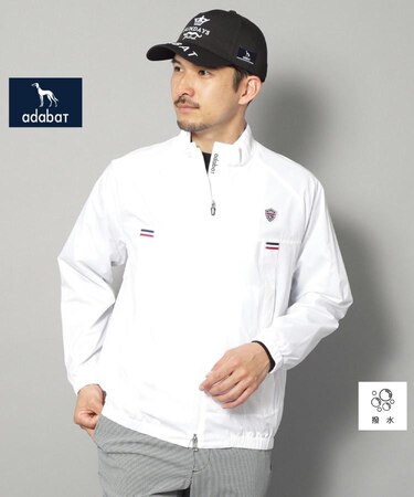 【新レーベル ADABAT NAVY】撥水加工 ストレッチジップアップブルゾン
