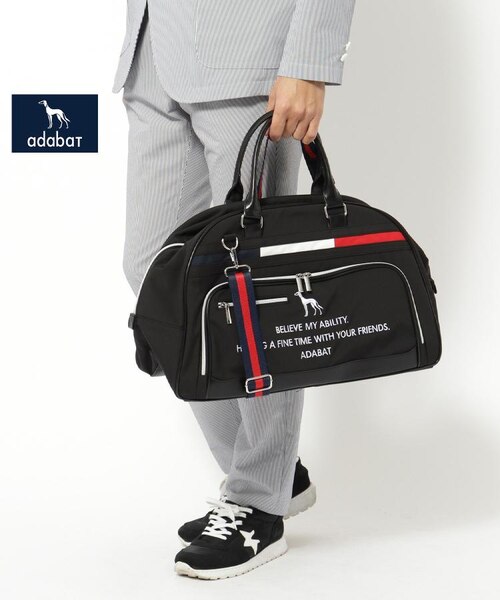 新レーベル ADABAT NAVY】トリコロールボストンバッグ｜アダバットの