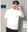 【新レーベル ADABAT NAVY】UVカット/吸水速乾 ポケット付モックネックT