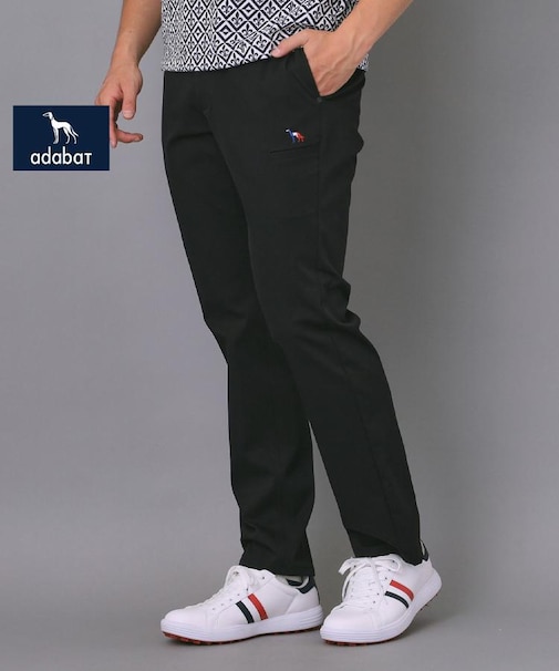 【新レーベル ADABAT NAVY】ストレッチツイルテーパードパンツ