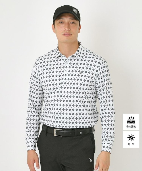 クラブプリント長袖ポロシャツ｜アダバットの通販｜&mall（アンド