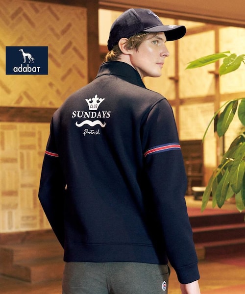 新レーベル ADABAT NAVY】ライトスムーストラックブルゾン｜アダバット