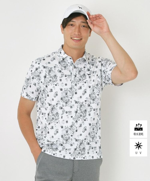 UVカット/吸水速乾 櫻井貴史 adabatNAVYコラボバーディーポロシャツ