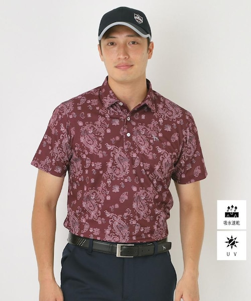 UVカット/吸水速乾 櫻井貴史 adabatNAVYコラボバーディーポロシャツ