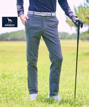 【新レーベル ADABAT NAVY】ドビースウェードスストレッチパンツ