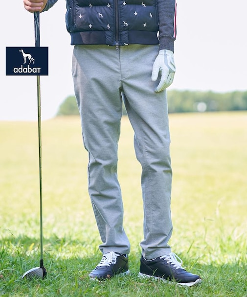 【新レーベル ADABAT NAVY】ドビースウェードスストレッチパンツ