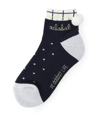 ボンボンドットショートソックス