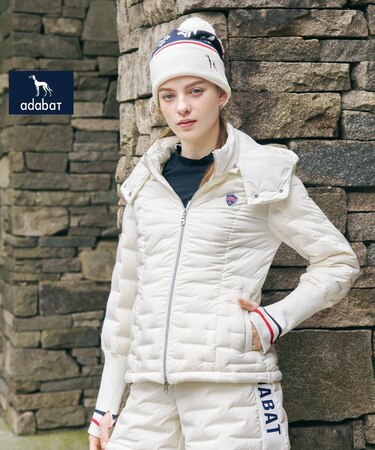 【ADABAT NAVY】2WAYストレッチダウンジャケット