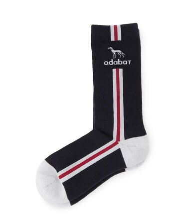 【新レーベル ADABAT NAVY】ラインレギュラーウォームソックス