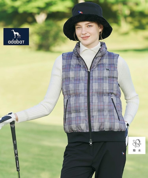 撥水】パデッドジップベスト｜アダバットの通販｜&mall（アンドモール