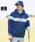 【新レーベル ADABAT NAVY】ブロッキングラインロゴフーディー