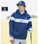 【新レーベル ADABAT NAVY】ブロッキングラインロゴフーディー