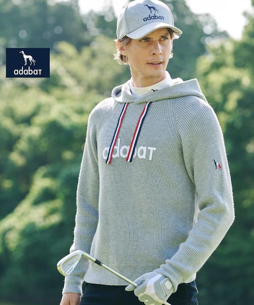 【新レーベル ADABAT NAVY】ニットフーディー