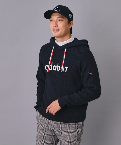 【新レーベル ADABAT NAVY】ニットフーディー