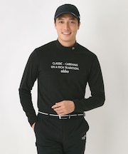 【吸湿発熱】メッセージロゴモックネックロンT