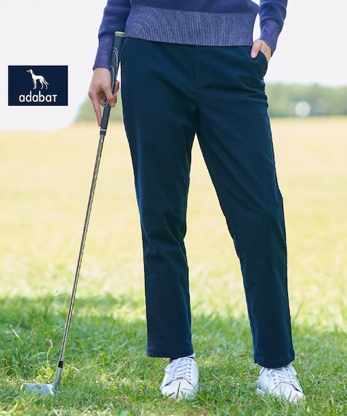 【ADABAT NAVY】ドビースウェードスストレッチパンツ