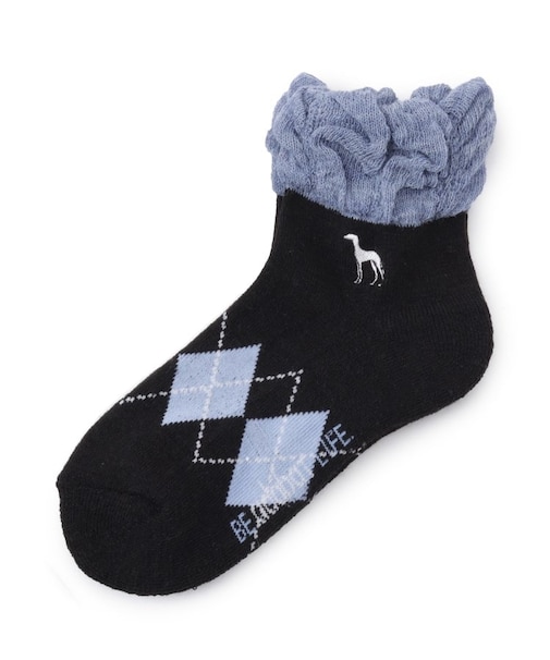 ショートフレンチアーガイルウォームソックス