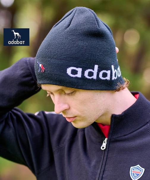 【新レーベル ADABAT NAVY】アダバットロゴワッチキャップ