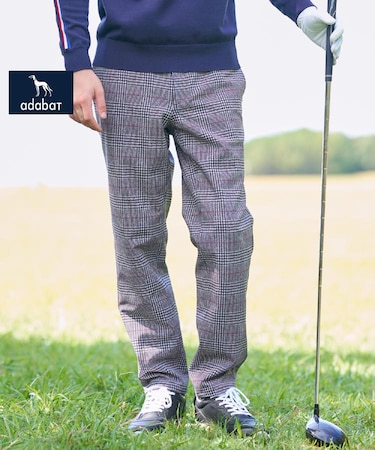 【新レーベル ADABAT NAVY】ハイブリットダウンクロステーパードパンツ