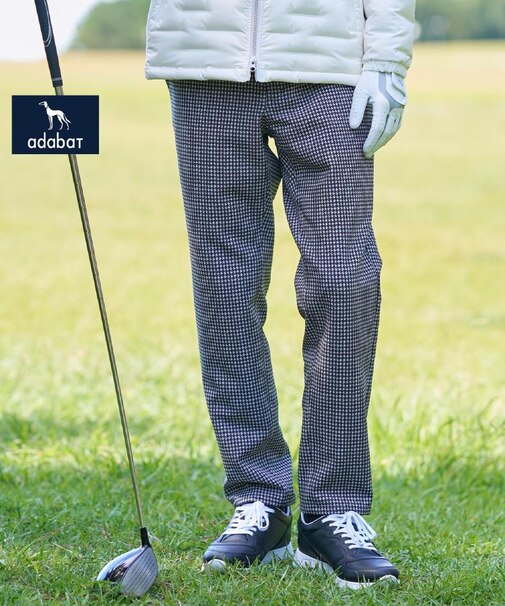 【新レーベル ADABAT NAVY】ハイブリットダウンクロステーパードパンツ