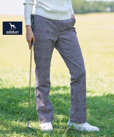 【ADABAT NAVY】ハイブリットダウンストレートパンツ
