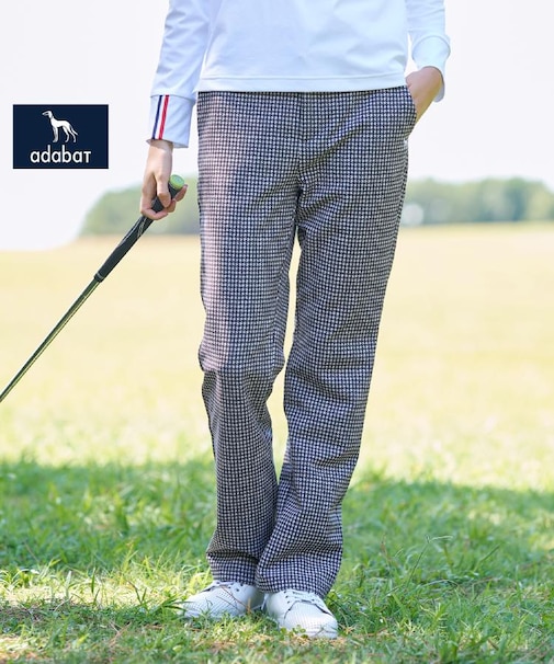 【ADABAT NAVY】ハイブリットダウンストレートパンツ