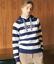 ボーダーニットパーカー