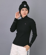 【ADABAT NAVY】ワイドリブスプリットカラーニット