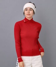 【ADABAT NAVY】ワイドリブスプリットカラーニット