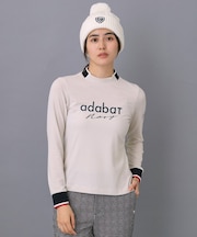 【ADABAT NAVY】【吸湿発熱】サーモスムースモックT