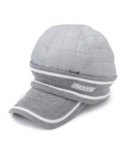 キルティングラインブリム防寒キャップ