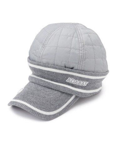 キルティングラインブリム防寒キャップ