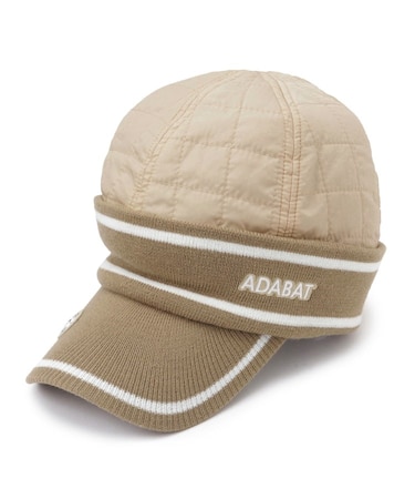 キルティングラインブリム防寒キャップ