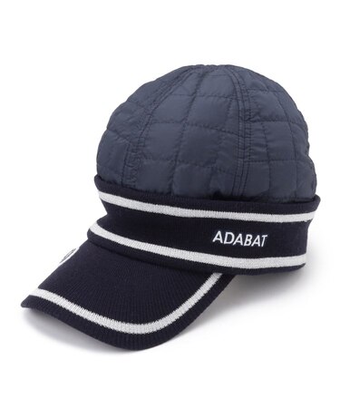 キルティングラインブリム防寒キャップ