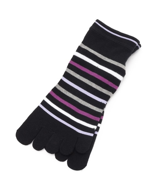 5本指ボーダーショートソックス