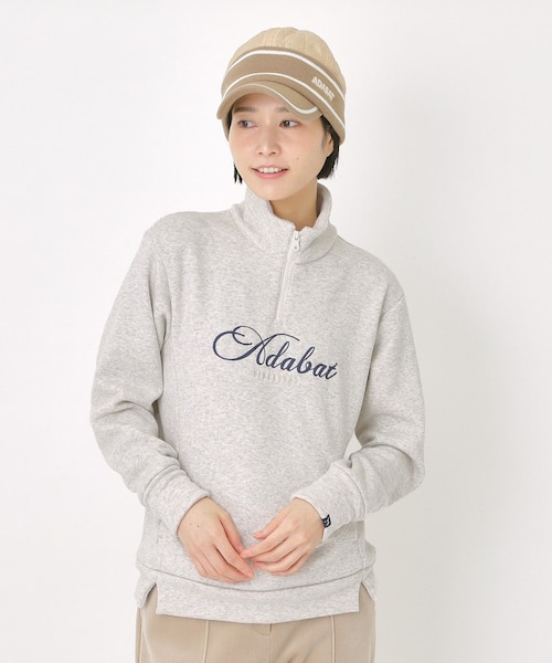 裏起毛ハーフジッププルオーバー｜アダバットの通販｜&mall（アンド