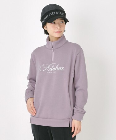 裏起毛ハーフジッププルオーバー