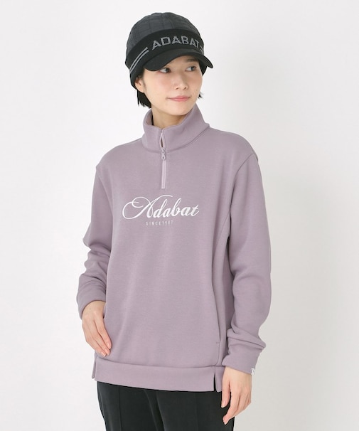 裏起毛ハーフジッププルオーバー