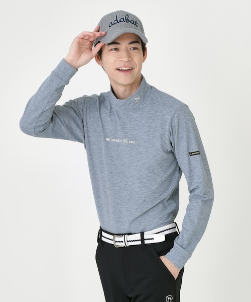 【新品・タグ付き】BRIEFING メンズ モックネック ボーダー ネイビー 紺 メランジボーダーモックネックT｜アダバットの通販｜&mall（アンド